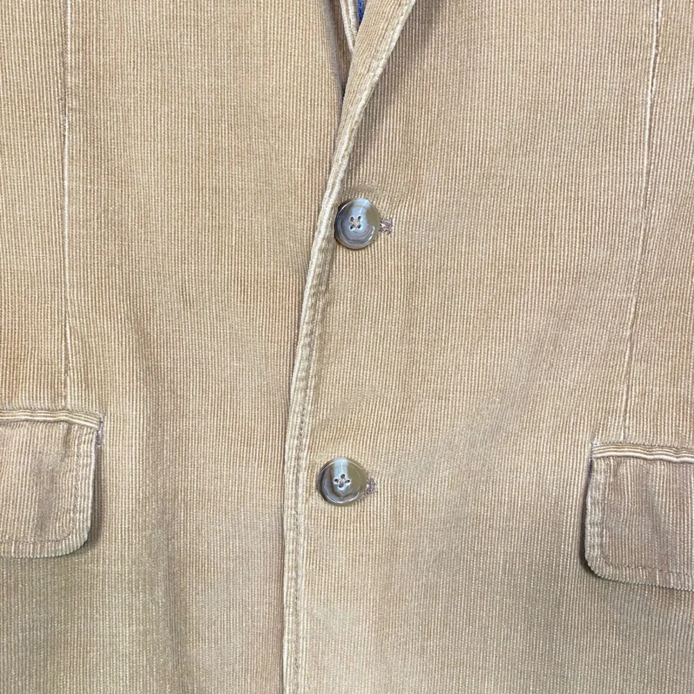 J. Crew Mens Ludlow Jacket XL Tan Corduroy Two Button Blazer Blazer